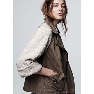 Anthropologie Shimmer-Sleeve Anorak